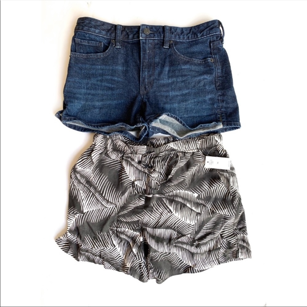 Gap Shorts Bundle Palm Print & Denim XS 26